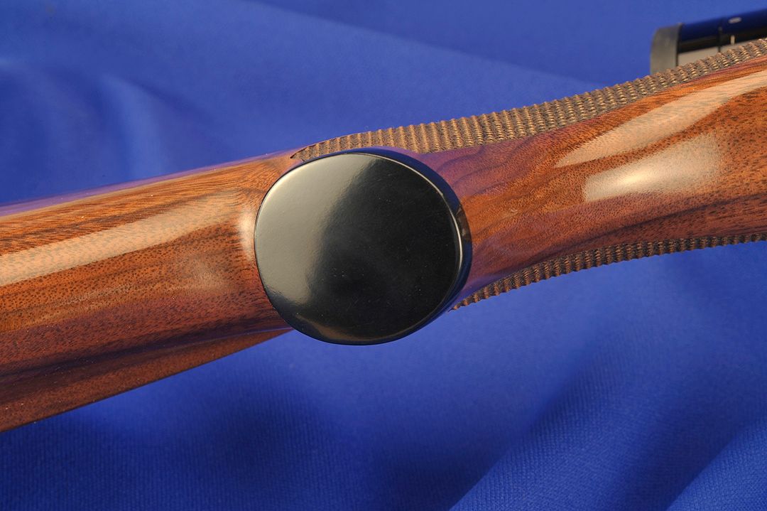 Still, another part of Stan’s idea of a classic rifle is to have a black (ebony preferred) grip cap sans any spacer.